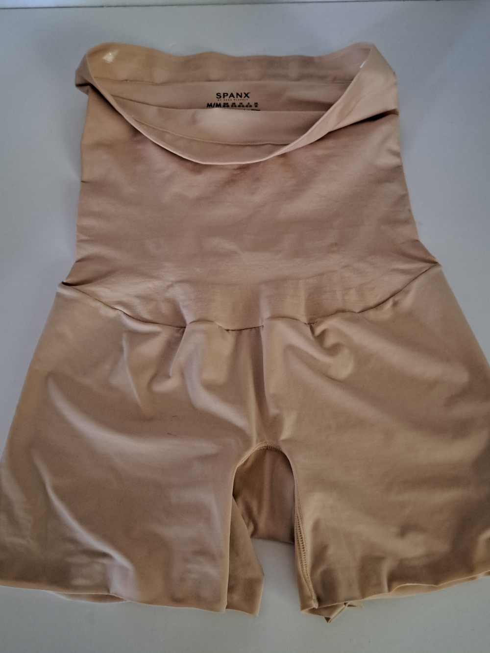 SPANX Nude High-Waist Mid Thigh Shaping Shorts